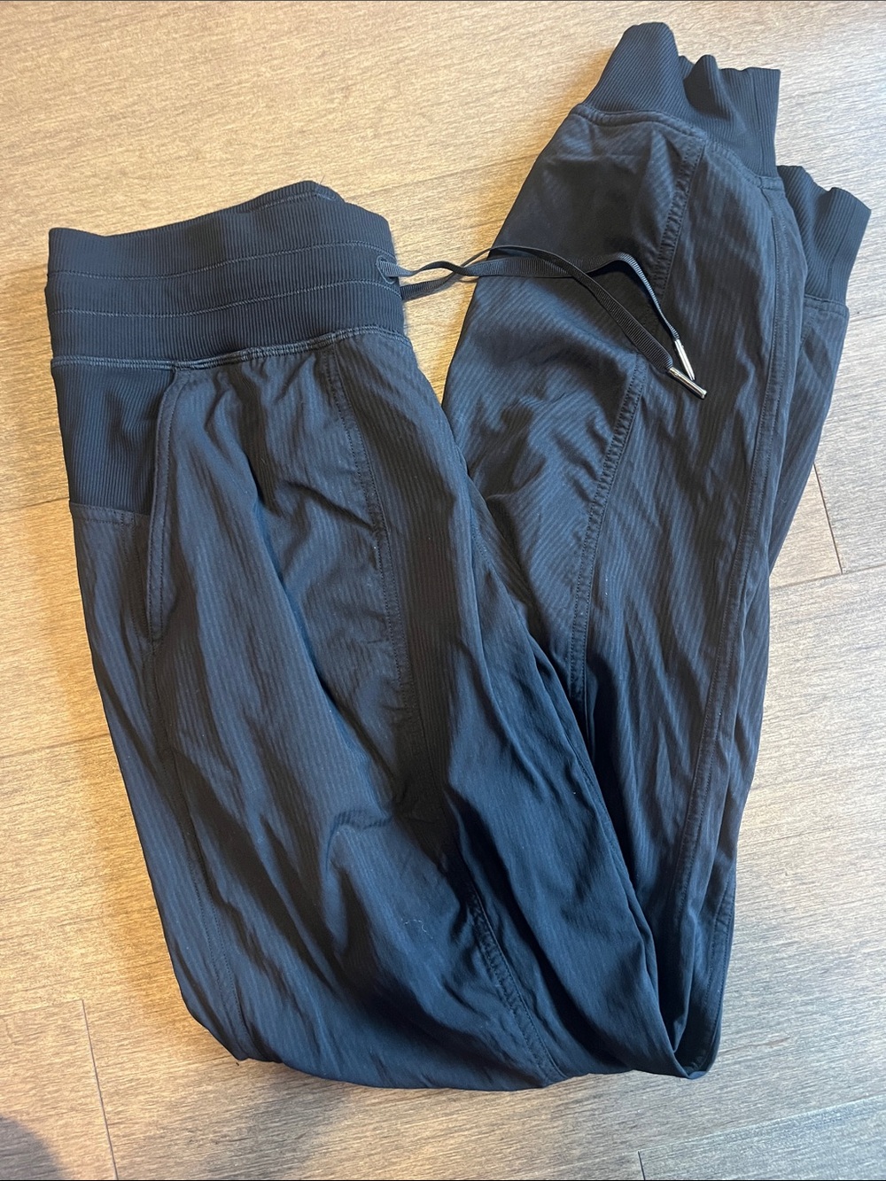 lululemon athletica Black Ribbed Jogger Pants